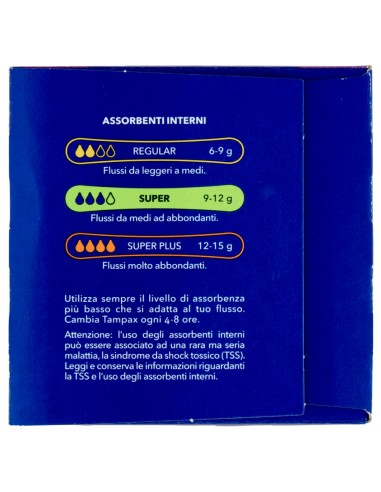 tampax compak assorbenti igienici interni - 16 pezzi - formato super: tuttocasashop.live: igiene e cura della persona