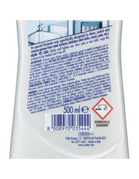 spic&span detergente per acciaio e inox - 500ml - pulisce e lucida: tuttocasashop.live: pulizia e cura della casa