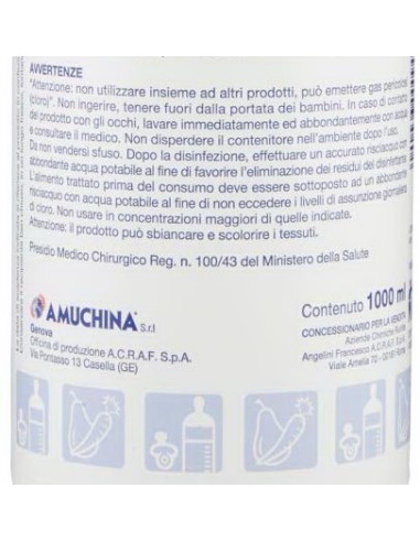 amuchina soluzione disinfettante concentrata - 1 litro: tuttocasashop.live: pulizia e cura della casa