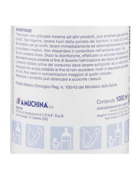 amuchina soluzione disinfettante concentrata - 1 litro: tuttocasashop.live: pulizia e cura della casa