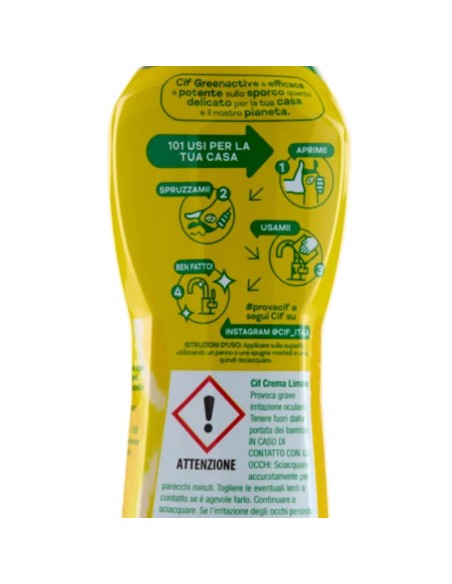cif crema detergente cremoso - 500ml - al limone: tuttocasashop.live: pulizia e cura della casa