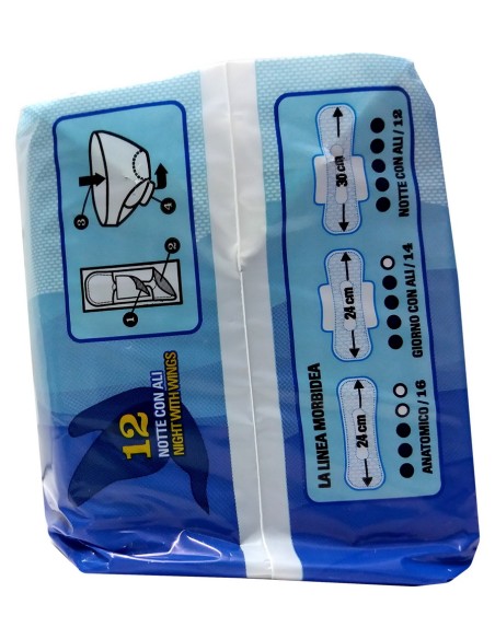 morbidea assorbenti ultra 12pz - notte con ali: tuttocasashop.live: igiene e cura della persona