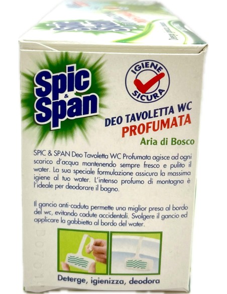 spic&span deo tavoletta wc profumata - 4 pezzi - aria di bosco: tuttocasashop.live: pulizia e cura della casa