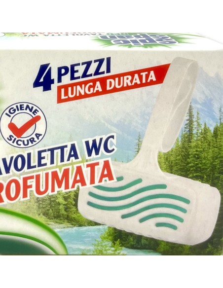 spic&span deo tavoletta wc profumata - 4 pezzi - aria di bosco: tuttocasashop.live: pulizia e cura della casa