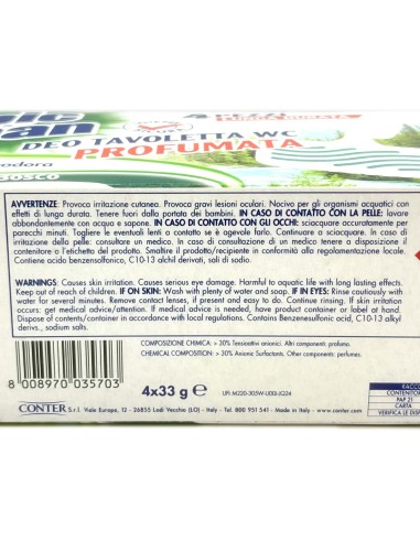 spic&span deo tavoletta wc profumata - 4 pezzi - aria di bosco: tuttocasashop.live: pulizia e cura della casa
