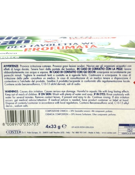 spic&span deo tavoletta wc profumata - 4 pezzi - aria di bosco: tuttocasashop.live: pulizia e cura della casa