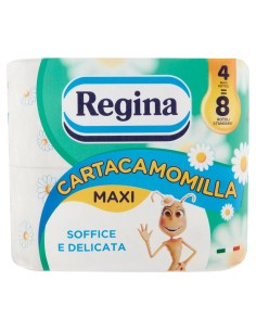 regina camomilla carta igienica profumata 4 rotoli maxi: tuttocasashop.live: carta & monouso