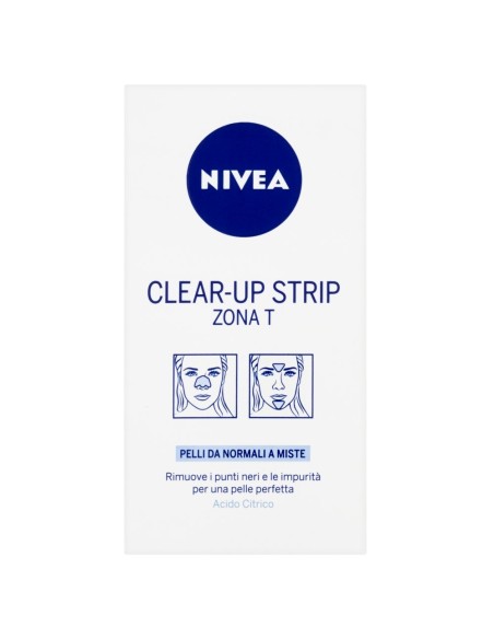 nivea clear up strip zona t - 6 pezzi - rimuove punti neri e impurita': tuttocasashop.live: igiene e cura della persona