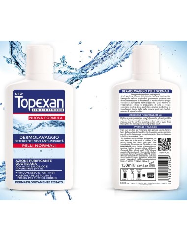 topexan detergente lavaviso - 150ml - pelli normali o grasse - brufoli: tuttocasashop.live: igiene e cura della persona