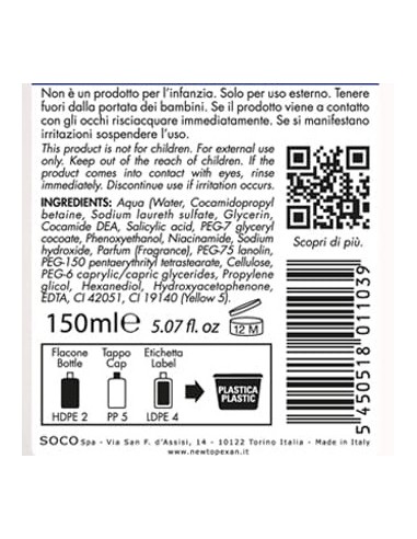 topexan detergente lavaviso - 150ml - pelli normali o grasse - brufoli: tuttocasashop.live: igiene e cura della persona