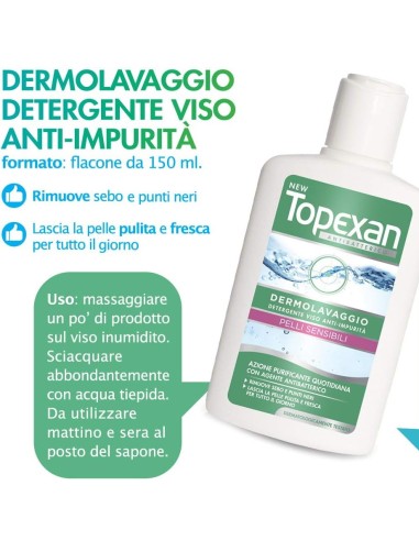 topexan detergente lavaviso - 150ml - pelli sensibili - brufoli: tuttocasashop.live: igiene e cura della persona