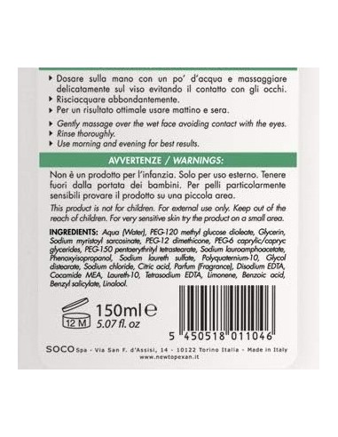 topexan detergente lavaviso - 150ml - pelli sensibili - brufoli: tuttocasashop.live: igiene e cura della persona