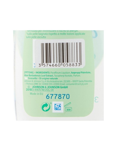 johnson's baby olio 300ml - aloe: tuttocasashop.live: igiene e cura della persona