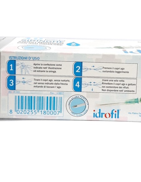 idrofil siringhe monouso sterili - 5ml - 10 pezzi - ago indolore: tuttocasashop.live: igiene e cura della persona