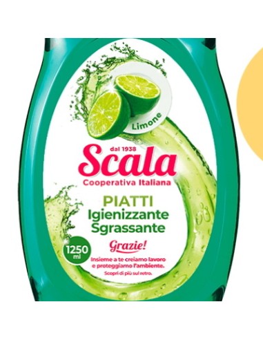 scala detersivo a mano per piatti e stoviglie - 1250ml - limone: tuttocasashop.live: pulizia e cura della casa