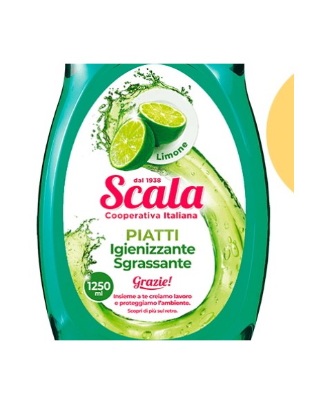 scala detersivo a mano per piatti e stoviglie - 1250ml - limone: tuttocasashop.live: pulizia e cura della casa