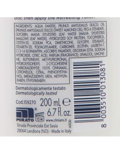 clinians hydra plus latte detergente 200ml - pelli secche sensibili - malva: tuttocasashop.live: igiene e cura della persona