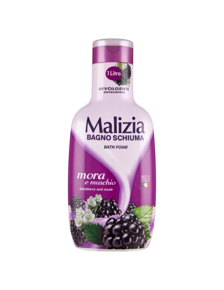 malizia bagnoschiuma 1000ml - mora e muschio: tuttocasashop.live: igiene e cura della persona
