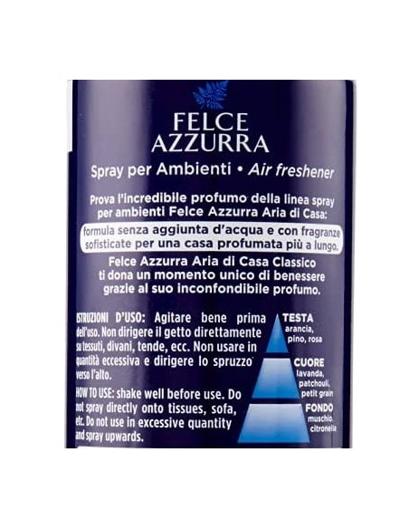 felce azzurra aria di casa deodorante - spray 250ml - classico - original: tuttocasashop.live: pulizia e cura della casa