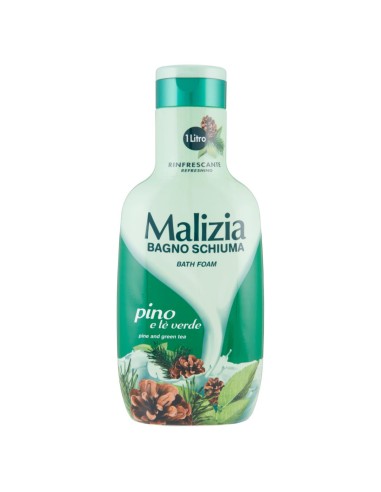 malizia bagnoschiuma 1000ml - pino e te' verde: tuttocasashop.live: igiene e cura della persona