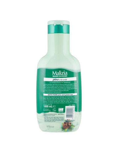 malizia bagnoschiuma 1000ml - pino e te' verde: tuttocasashop.live: igiene e cura della persona