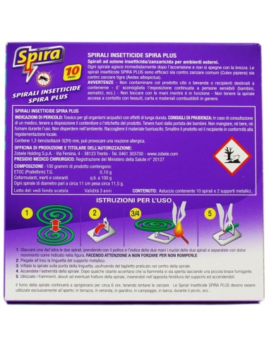 spira spirali antizanzara 10pz - spiralette - camping - spazi aperti: tuttocasashop.live: pulizia e cura della casa