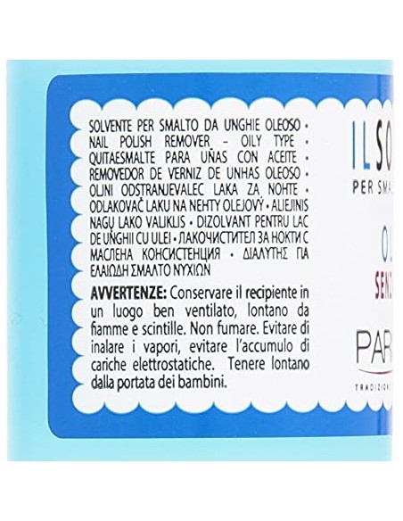 parisienne solvente levasmalto per smalto unghie 125ml - oleoso: tuttocasashop.live: igiene e cura della persona