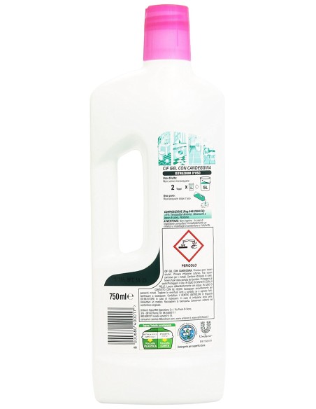 cif gel detergente con candeggina 750ml - igiene profonda - sbiancante: tuttocasashop.live: pulizia e cura della casa