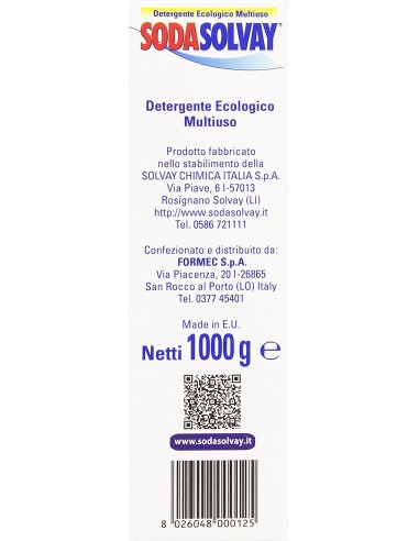 soda solvay - detergente ecologico multiuso - 1kg - economico - efficace: tuttocasashop.live: pulizia e cura della casa