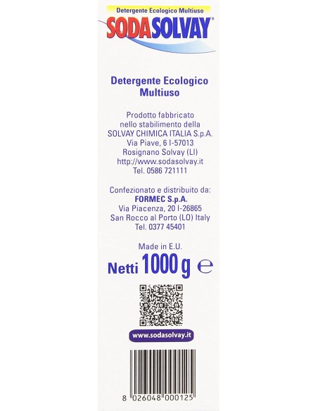 soda solvay - detergente ecologico multiuso - 1kg - economico - efficace: tuttocasashop.live: pulizia e cura della casa