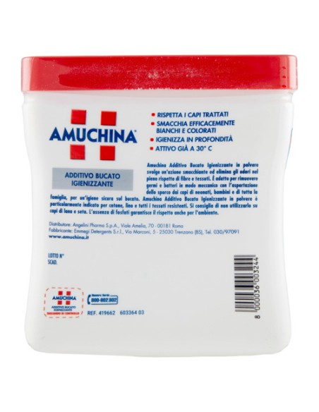 amuchina additivo disinfettante in polvere per bucato - 500 grammi: tuttocasashop.live: prodotti per bucato e tessuti