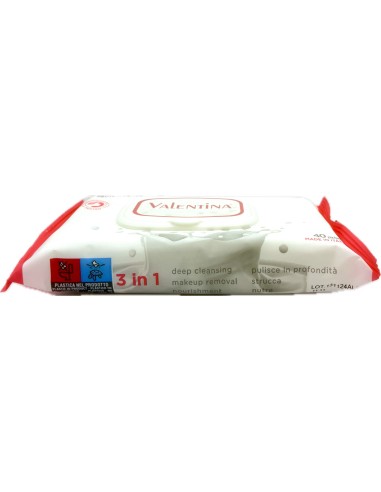 valentina make-up 40 salviettine struccanti - dermatologicamente testate: tuttocasashop.live: igiene e cura della persona