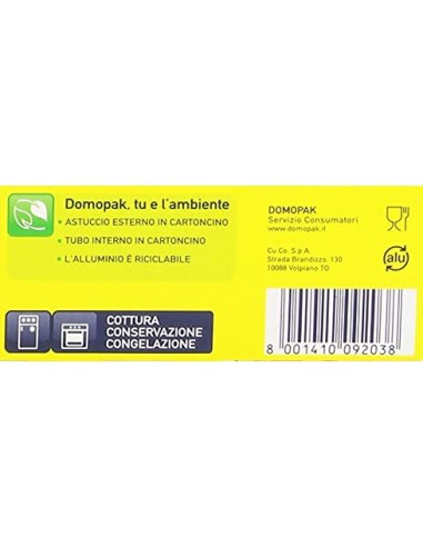 domopak alluminio per alimenti - 16 metri: tuttocasashop.live: carta & monouso