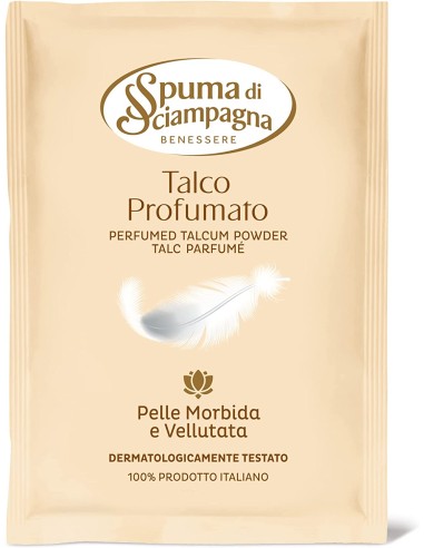spuma di sciampagna talco in busta - 75 grammi: tuttocasashop.live: igiene e cura della persona