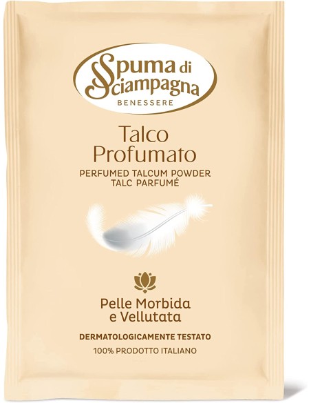 spuma di sciampagna talco in busta - 75 grammi: tuttocasashop.live: igiene e cura della persona