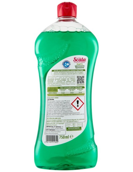 scala detersivo a mano per piatti e stoviglie - 750ml - limone: tuttocasashop.live: pulizia e cura della casa