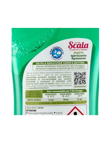 scala detersivo a mano per piatti e stoviglie - 750ml - limone: tuttocasashop.live: pulizia e cura della casa