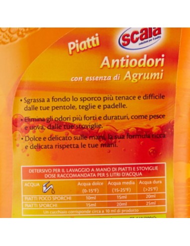 scala detersivo a mano per piatti e stoviglie - 750ml - agrumi: tuttocasashop.live: pulizia e cura della casa