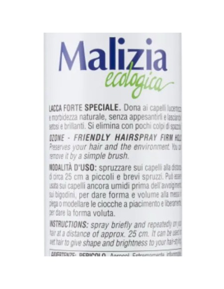 malizia ecologica lacca per capelli 300ml - fissaggio forte - ecofix: tuttocasashop.live: igiene e cura della persona