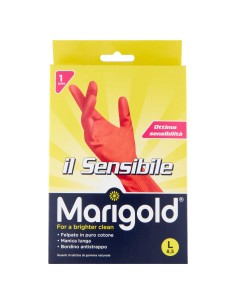 marigold il sensibile guanti felpati in gomma - taglia l grande 8.5: tuttocasashop.live: pulizia e cura della casa