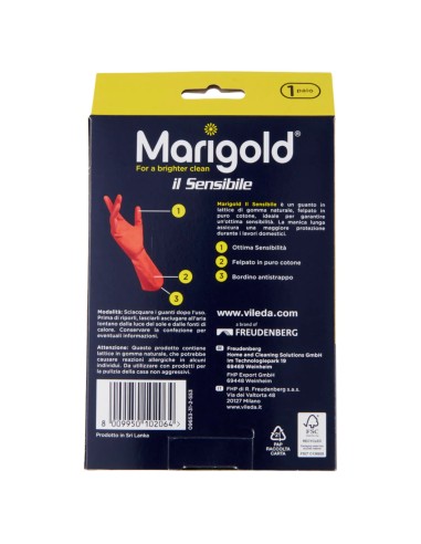 marigold il sensibile guanti felpati in gomma - taglia l grande 8.5: tuttocasashop.live: pulizia e cura della casa