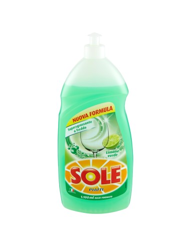 sole detersivo per piatti a mano - 1100ml - limone verde: tuttocasashop.live: pulizia e cura della casa