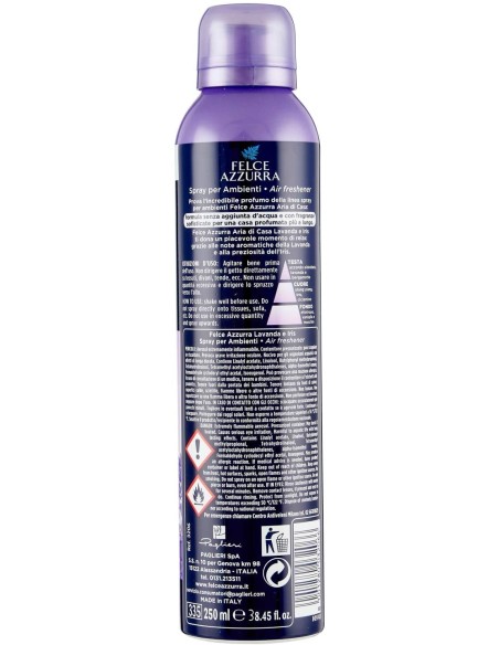 felce azzurra aria di casa deodorante - spray 250ml - lavanda e iris: tuttocasashop.live: pulizia e cura della casa