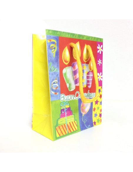 busta da regalo piccola - 15x11x6cm - decorazioni buon compleanno assortite: tuttocasashop.live: altro - bazar