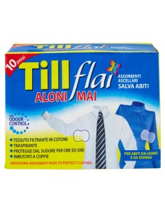 till flai aloni mai - 10 assorbenti ascellari salva macchie - odour control: tuttocasashop.live: igiene e cura della persona