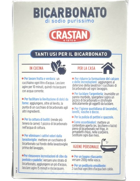crastan bicarbonato di sodio - 500 grammi - multiuso e alimentare: tuttocasashop.live: carta & monouso