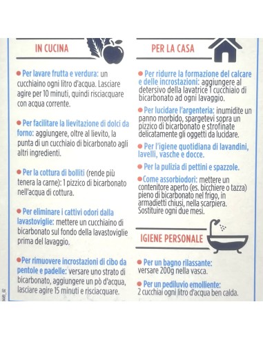 crastan bicarbonato di sodio - 500 grammi - multiuso e alimentare: tuttocasashop.live: carta & monouso