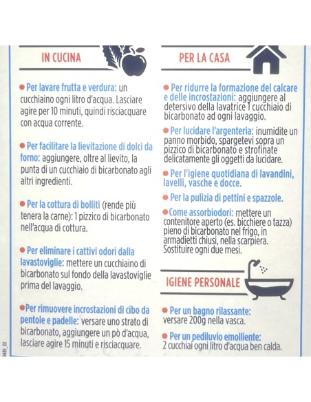 crastan bicarbonato di sodio - 500 grammi - multiuso e alimentare: tuttocasashop.live: carta & monouso