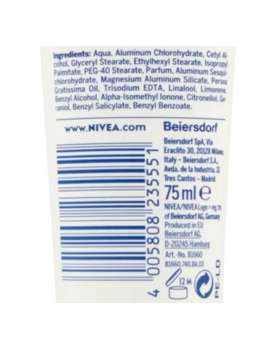 nivea deodorante crema - 75ml - dry comfort: tuttocasashop.live: igiene e cura della persona