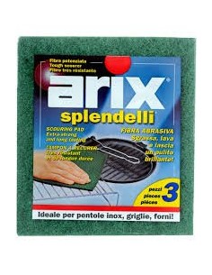 arix splendelli panno in fibra abrasiva verde - 3 pezzi - cucina e stoviglie: tuttocasashop.live: pulizia e cura della casa